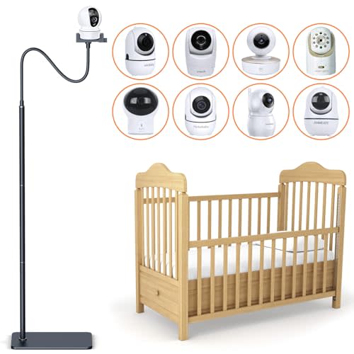 Baby Monitor Mount, Baby Monitor Floor Stand Compatible with Infant Optics DXR-8 Pro,Nanit Pro,HelloBaby,Єufy,Vtech,ANMEATE Baby Monitor Camera, Adjustable Height Baby Monitor Holder
