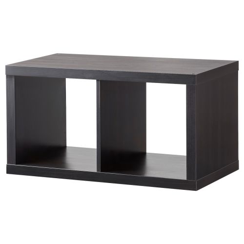 KALLAX Shelf unit - black-brown 30 1/8x16 1/8 "
