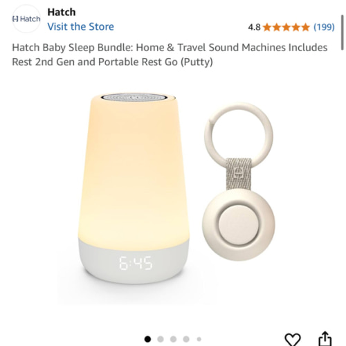 Hatch Baby Sleep Bundle: Home & Travel Sound Machines Includes Rest 2nd Gen and Portable Rest Go (Putty)