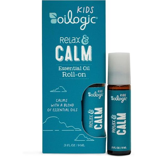 Oilogic Kids Relax & Calm Essential Oil Roll-On - Naturally Calming & Relaxing with Aromatherapy Blend of 100% Pure Essential Oils (Orange, Chamomile, Bergamot, Geranium Oil & More) - 9ml (0.3 fl oz)