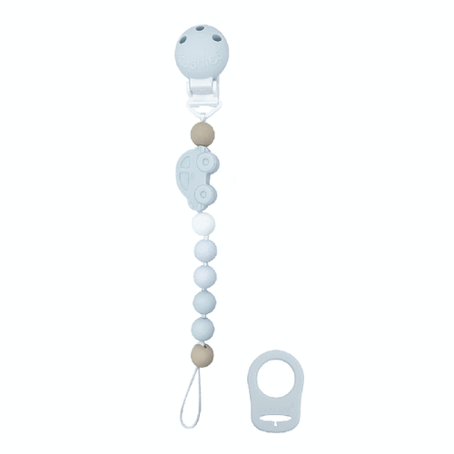 SiliBeads Pacifier Clip (Blue Car)