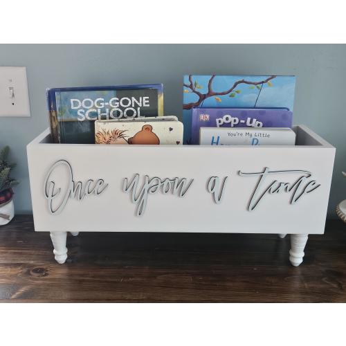 Once upon a time box- Book Box - Book Storage - Kids books - Book caddy - Kids room storage