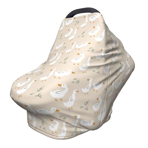Goose Baby Car Seat Covers Multi-use Carseat Canopy for Boys and Girls Stretchy Infant Carseat Cover Shower Gifts