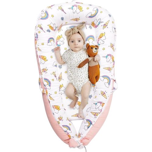Baby Lounger for Newborn, Soft Breathable Snuggle Me Lounger Fits 0-24 Months Newborn Infant Babies