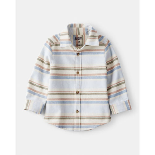 Baby Boy Striped Cotton Long-Sleeve Button-Down Shirt - OshKosh | Carter's
