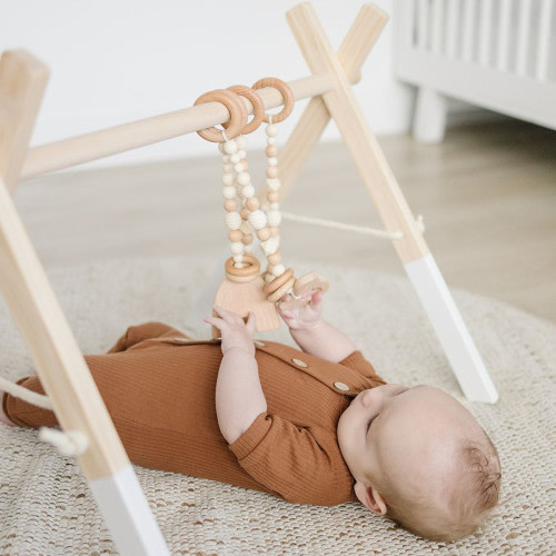 Poppyseed Play White Pine Wood Gym - Wooden Toys