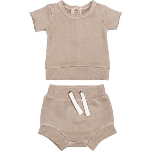 Organic Cotton T-Shirt & Shorts Set, 0-3M