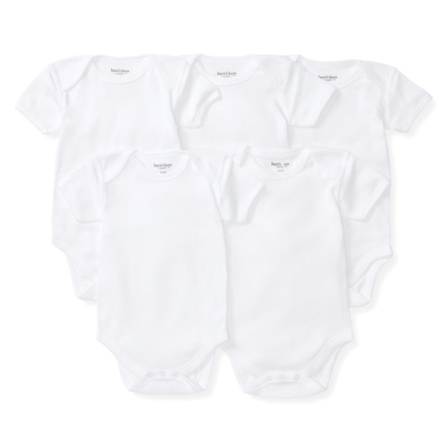 Bee Essentials Organic Short Sleeve Baby Bodysuit 5 Pack – Burt's Bees Baby