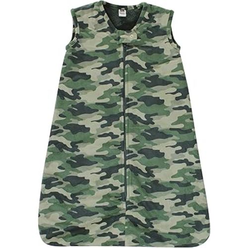 Hudson Baby Unisex Baby Plush Faux Fur Sleeping Bag, Wearable Blanket, Camo, 0-6 Months