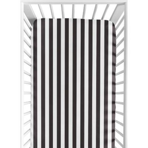 Sweet Jojo Designs Gender Neutral Baby Fitted Crib Sheet Paris Black and White