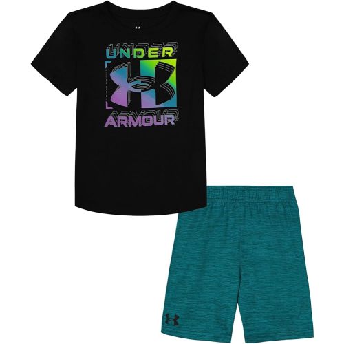 Under Armour boys Short Sleeve Tee and Short Set, Lightweight and Breathable