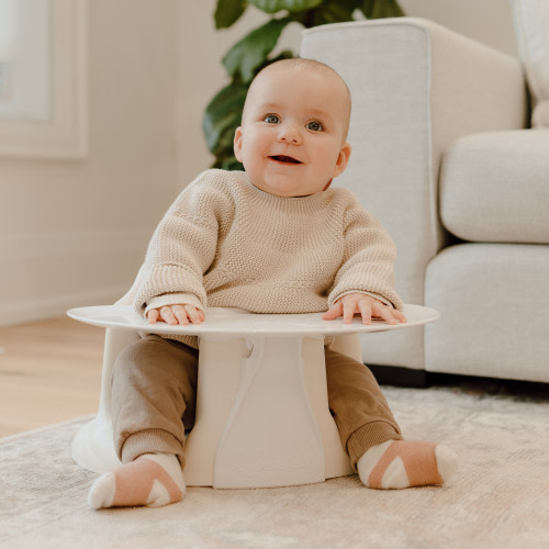 Upseat Baby Floor & Booster Seat with Tray - Coconut