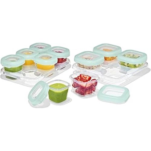 OXO Tot 12-Piece Baby Blocks Food Storage Container Set - Opal