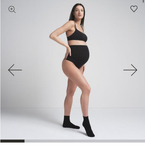 COTTON JERSEY MATERNITY HIGH-WAISTED THONG | SOOT