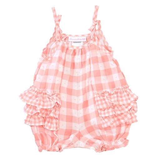 Bonnie Jean Baby Girls Newborn-24 Months Gingham Print Ruffle Bubble Romper