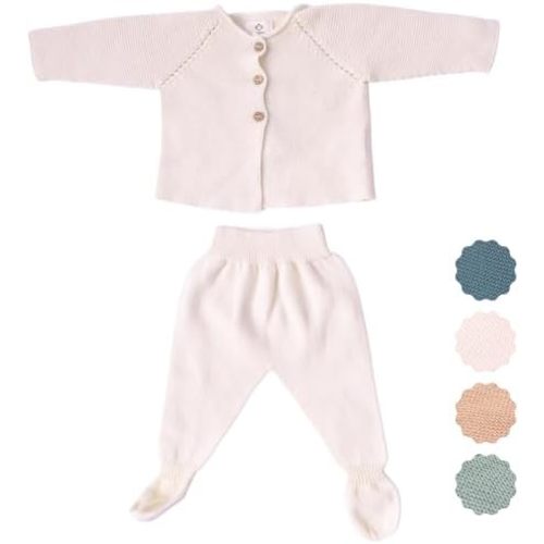 Newborn Girl Boy Clothes, 100% Organic Cotton, Knitted, Seamless, Soft and Breathable Baby Clothing