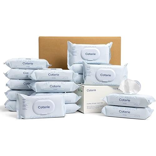 Coterie Baby Wipes, Plastic-Free & Plant Derived Fibers, Fragrance, Clean Ingredients