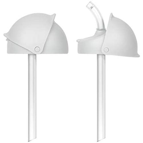 Boon NURSH Silicone Straw Conversion Top – Turns NURSH Baby Bottles into Straw Sippy Cups – 2-Pack