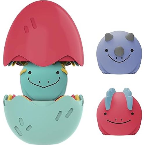Dr. Brown's CleanUp Float & Hatch Dino Eggs, Multi-Use Interactive Bath and Pool Toy for Toddlers, 6m+, BPA Free