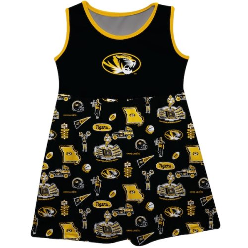 Missouri Tigers Vive La Fete Girls Infant Impressions Artwork Tank Top Dress - Black