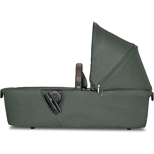 Joolz AER+ Carrycot for Newborn (0-6 Months) - One-Hand Foldable Cot - Breathable Mattress - Lightweight Stroller Bassinet for Baby (Up to 20lbs)- Extended Sunhood - Water-Repellent (Forest Green)
