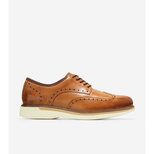 Men's Grand Ambition Wingtip Oxford in British Tan | Cole Haan