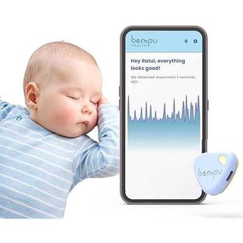 BellyButton Baby Movement Monitor for peace of mind, with gentle vibration, app alerts, easy clip, portable design, and safe for babies