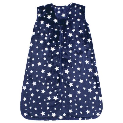 Hudson Baby Plush Sleeping Bag, Sack, Blanket, Navy Stars Sleeveless, 6-12 Months