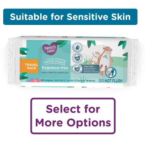 Parent's Choice Fragrance Free Baby Wipes, Travel-Pack, 50 Count (Select for More Options)