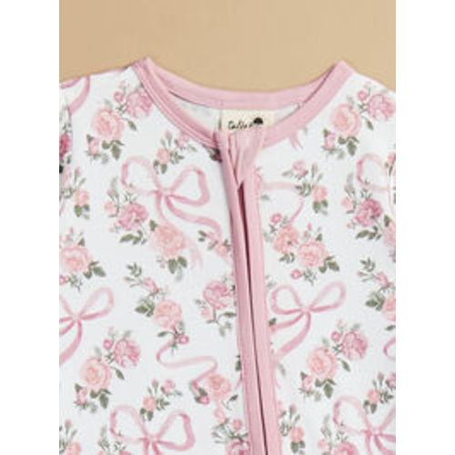 Amelia Floral Bow Sleeper in Multi | 6-12 mo.