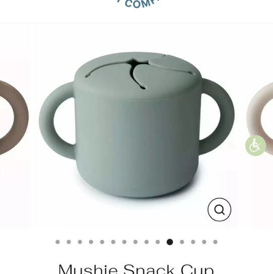 Mushie Snack Cup - Silicone Spill-Proof Baby Snack Holder - The Natural Baby