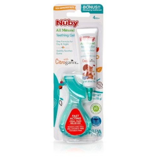 Nuby All Natural Soothing Gel with Gum Massager