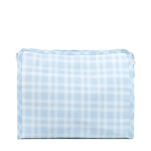 Pimlico Plaid Blue TRVL Large Roadie Pouch Bag