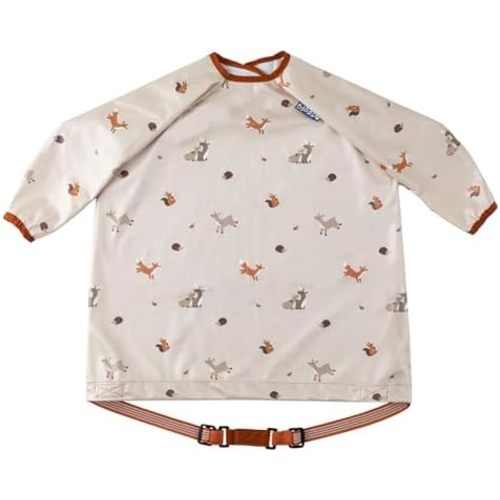 BIBaDO - Long Sleeve Baby Bibs - Babies & Toddlers 6-36 Months - Coverall Baby Led Weaning Bib - Easy Wipe, Soft & Waterproof
