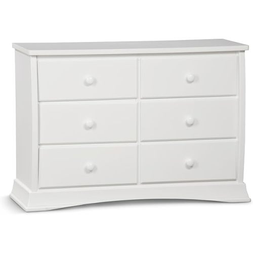 Delta Children Bentley 6 Drawer Dresser with Interlocking Drawers - Greenguard Gold Certified, White
