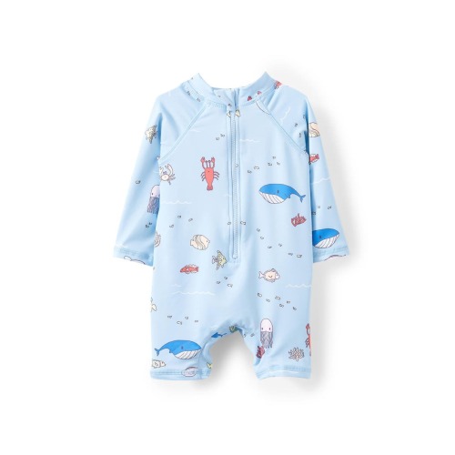 Cameron Long Sleeve Swimsuit, 0-3M