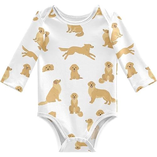 vvfelixl Baby Bodysuits Black Pug White Long Sleeve Cotton Baby Clothes For Boys Girls 0-24 Months