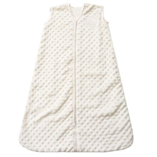 HALO Innovations Sleepsack Plushy Dot Velboa Wearable Blanket, Color: Cream, Size: S