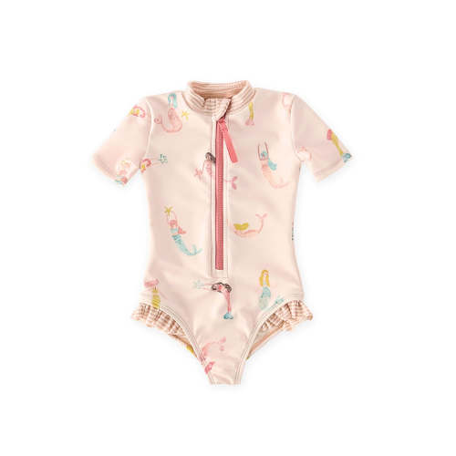 Swim Short Sleeve Ruffle One-Piece 6-12 months