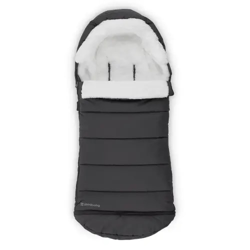 UPPAbaby CozyGanoosh Footmuff - Easily Attaches to UPPAbaby Strollers + RumbleSeat - Ultra-plush, Weather-Proof - Winter Stroller Cover - Jake (Charcoal)