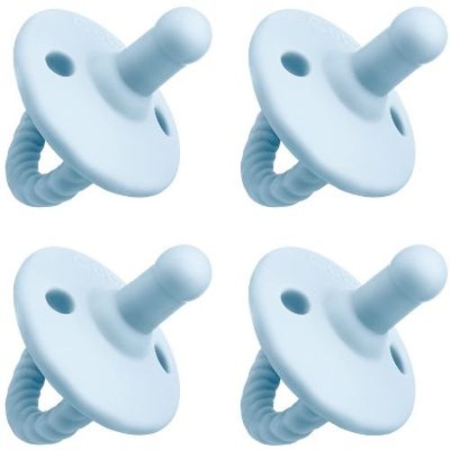 Pacifier 4 Pack Soother For Newborns 100% Food Grade Soft Silicone By Comfy Cubs 0–6 Months