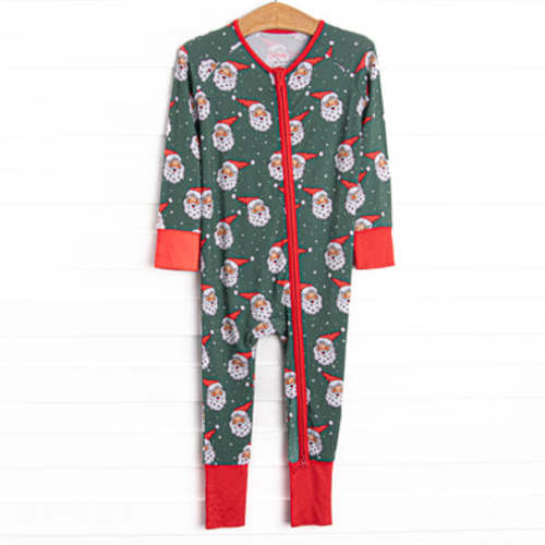 White Christmas Bamboo Zippy Pajama, Green – Stitchy Fish