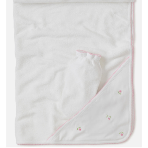 Kissy Kissy Garden Roses Hooded Towel with Mitt