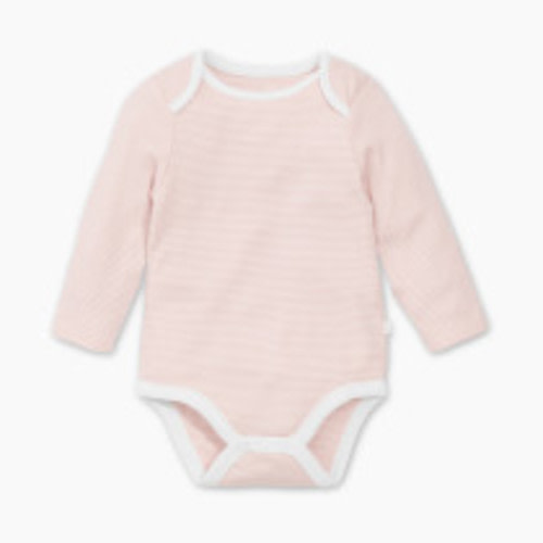 MORI Long Sleeve Bodysuit - Blush Stripe, Newborn