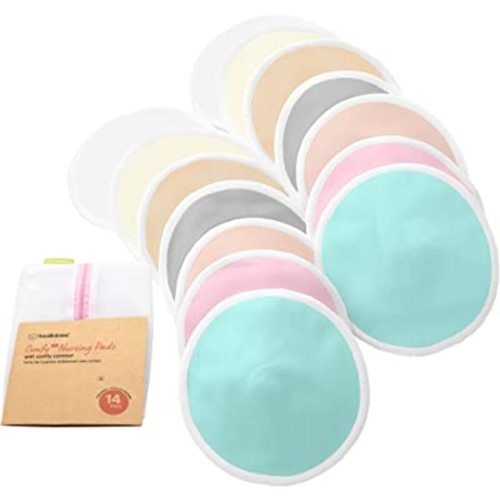 Reusable Nursing Pads + Wash Bag, 3-Layers