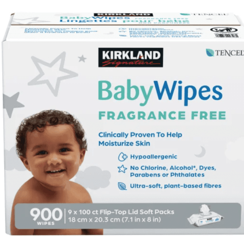 Kirkland Signature Baby Wipes, Fragrance-Free, 9 Packs (900 Total Wipes)