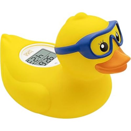 b&h Baby Bath Thermometer and Room Thermometer - Upgraded Sensor, The Infant Tub Water Temperature Thermometer Floating Toy Safety Products (Diving-Goggles Duck)
