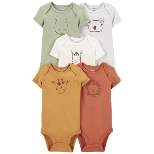 Baby 5-Pack Short-Sleeve Bodysuits - 3M