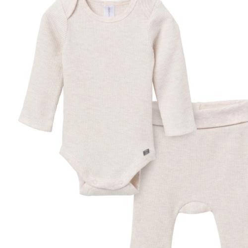 2-Piece Baby Neutral Oatmeal Heather Bodysuit and Pant Set – Gerber Childrenswear