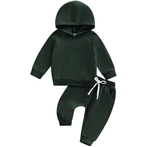 Baby Boy Sweatsuit Outfits Solid Color Hoodie Sweatshirt Sweatpants Toddler Infant Spring Fall Clothes Set